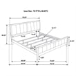 Pemberly Row Wood California King Panel Bed in Cappuccino Finish