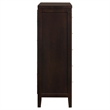 Pemberly Row 5-Drawer Bedroom Chest with Silver Hardware in Cappuccino