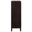 Pemberly Row 5-Drawer Bedroom Chest with Silver Hardware in Cappuccino