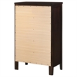 Pemberly Row 5-Drawer Bedroom Chest with Silver Hardware in Cappuccino