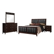 Pemberly Row 4-Piece Eastern King Bedroom Set in Cappuccino Finish