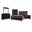 Pemberly Row 5-Piece Eastern King Bedroom Set in Cappuccino Finish