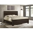 Pemberly Row Wood Eastern King Panel Bed in Dark Cocoa Finish