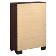 Pemberly Row 5-Drawer Bedroom Chest with Brass Pulls in Dark Cocoa