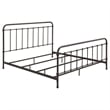 Pemberly Row Traditional Metal Eastern King Spindle Bed in Dark Bronze