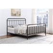 Pemberly Row Traditional Metal Eastern King Spindle Bed in Dark Bronze