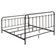 Pemberly Row Traditional Metal Eastern King Spindle Bed in Dark Bronze
