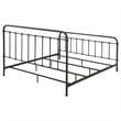 Pemberly Row Traditional Metal Eastern King Spindle Bed in Dark Bronze