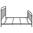 Pemberly Row Traditional Metal Eastern King Spindle Bed in Dark Bronze