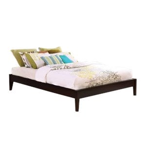 Pemberly Row Queen Universal Platform Bed in Cappuccino Finish