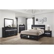 Pemberly Row 4-Piece California King Bedroom Set in Black Finish