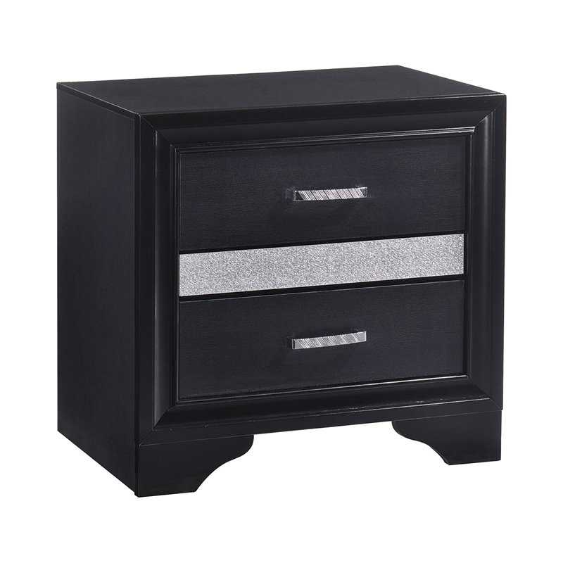 Pemberly Row 4-Piece California King Bedroom Set in Black Finish