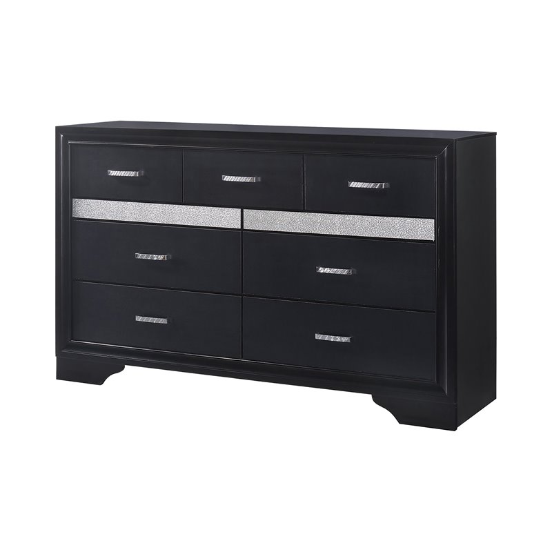 Pemberly Row 4-Piece California King Bedroom Set in Black Finish