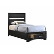 Pemberly Row 4-Piece Twin Storage Bedroom Set in Black Finish