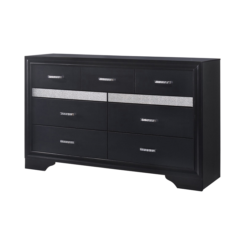 Pemberly Row 4-Piece Twin Storage Bedroom Set in Black Finish