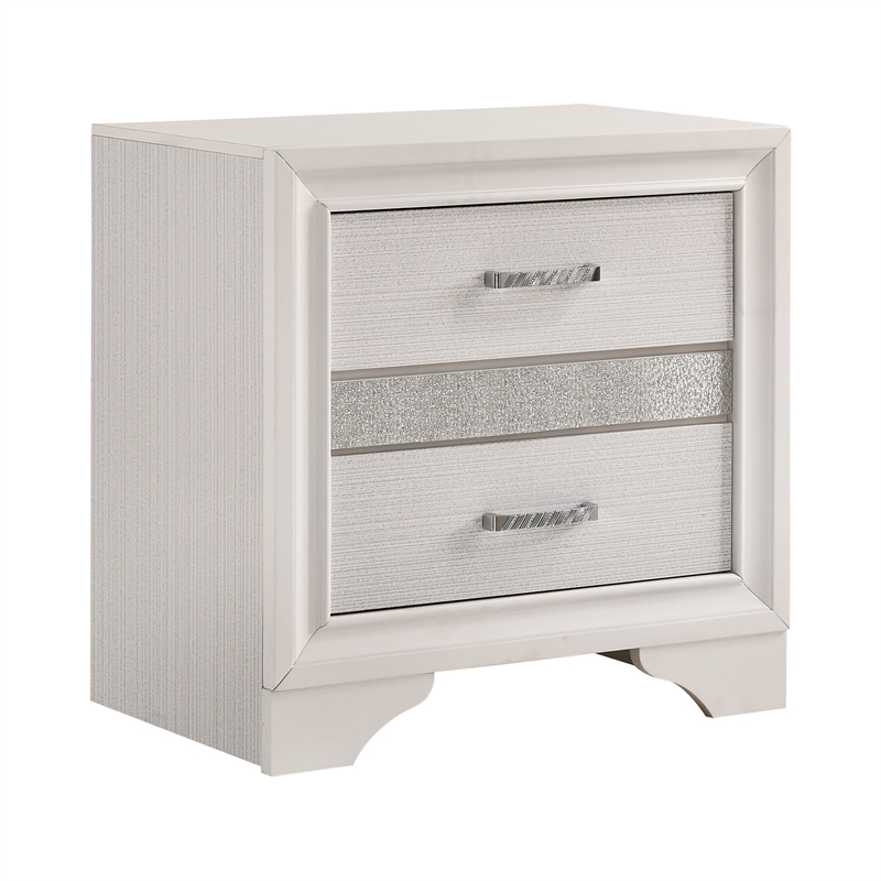 Pemberly Row 5-Piece Eastern King Bedroom Set in White Finish