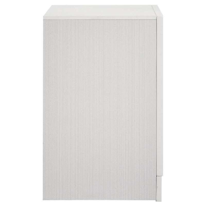 Pemberly Row 3-Drawer Nightstand Bedside Table in White Finish