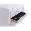 Pemberly Row 3-Drawer Nightstand Bedside Table in White Finish