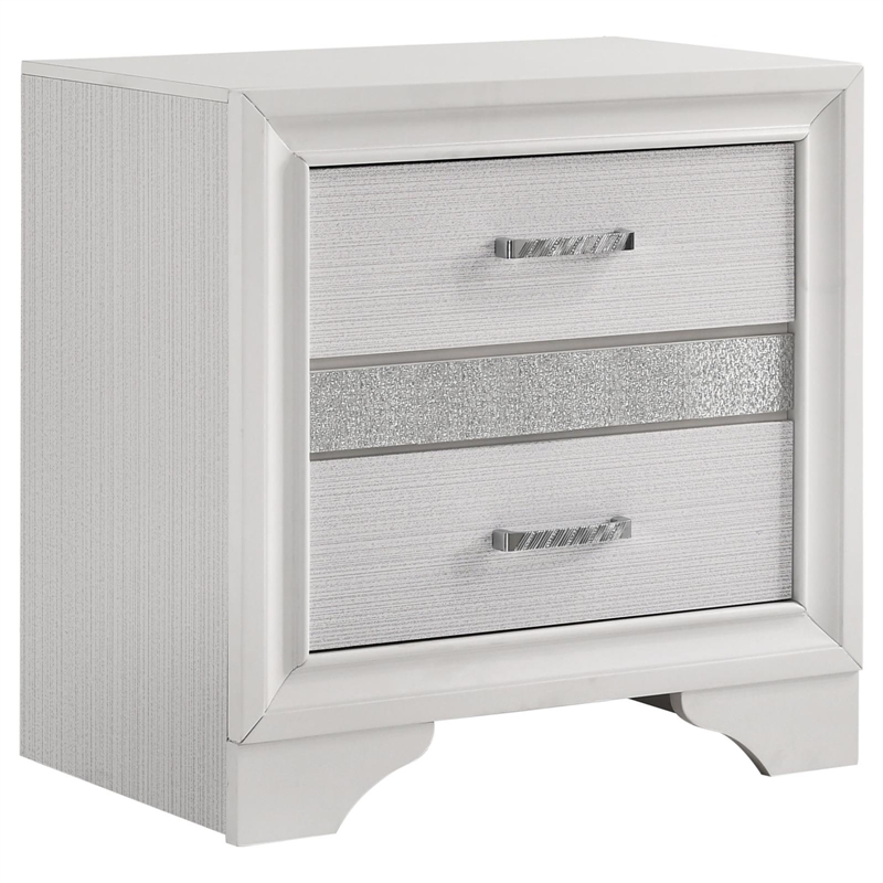 Pemberly Row 3-Drawer Nightstand Bedside Table in White Finish