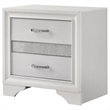 Pemberly Row 3-Drawer Nightstand Bedside Table in White Finish