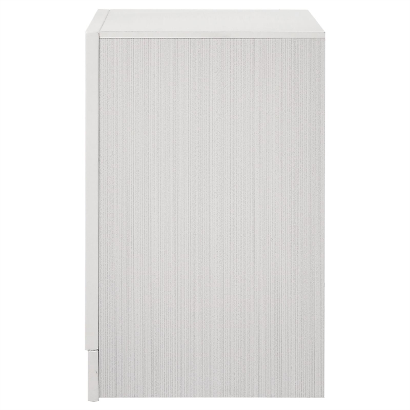 Pemberly Row 3-Drawer Nightstand Bedside Table in White Finish