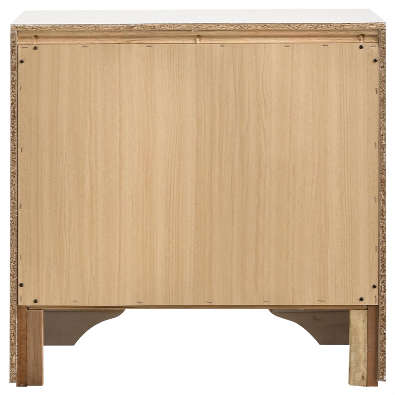 Pemberly Row 3-Drawer Nightstand Bedside Table in White Finish