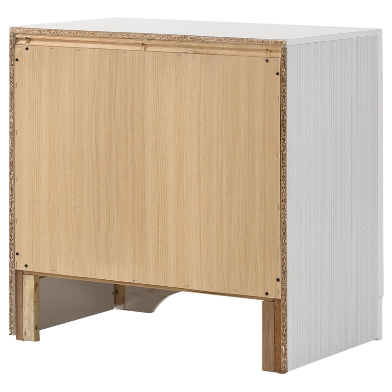 Pemberly Row 3-Drawer Nightstand Bedside Table in White Finish