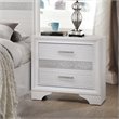 Pemberly Row 3-Drawer Nightstand Bedside Table in White Finish