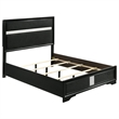 Pemberly Row 5-Piece Full Upholstered Bedroom Set in Black Finish