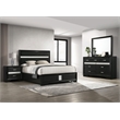 Pemberly Row 4-Piece California King Upholstered Set in Black