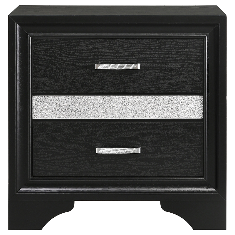 Pemberly Row 4-Piece California King Upholstered Set in Black