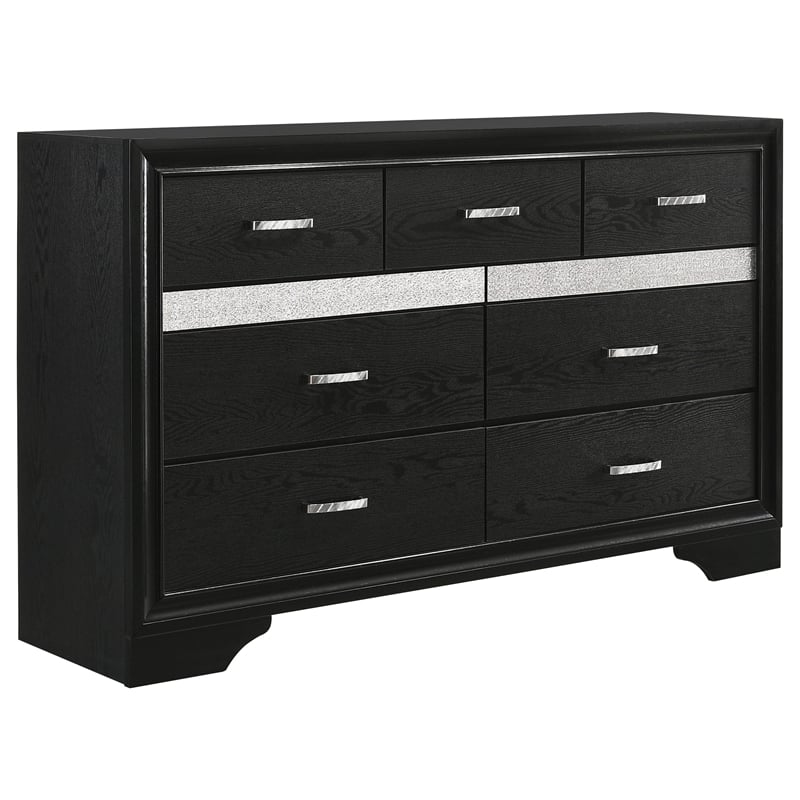 Pemberly Row 4-Piece California King Upholstered Set in Black