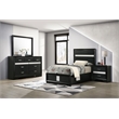 Pemberly Row 4-Piece Twin Upholstered Bedroom Set in Black Finish
