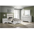 Pemberly Row 4-Piece Twin Upholstered Bedroom Set in White Finish
