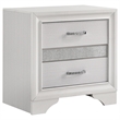 Pemberly Row 4-Piece Twin Upholstered Bedroom Set in White Finish