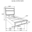 Pemberly Row 5-Piece Twin Upholstered Bedroom Set in White Finish