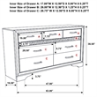 Pemberly Row 5-Piece Twin Upholstered Bedroom Set in White Finish