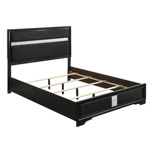 Pemberly Row 54-Inch Upholstered California King Panel Bed in Black