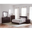 Pemberly Row 5-Piece Eastern King Leatherette Bedroom Set in Dark Cocoa