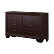 Pemberly Row 5-Piece Eastern King Leatherette Bedroom Set in Dark Cocoa