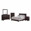 Pemberly Row 5-Piece Twin Leatherette Bedroom Set in Dark Cocoa