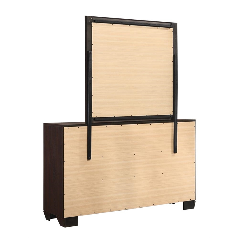 Pemberly Row 4-Piece California King Leatherette Bedroom Set in Cocoa