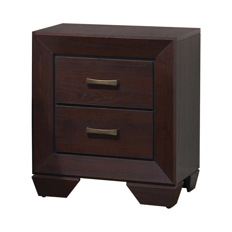 Pemberly Row 4-Piece California King Leatherette Bedroom Set in Cocoa