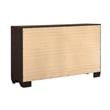 Pemberly Row 4-Piece California King Leatherette Bedroom Set in Cocoa