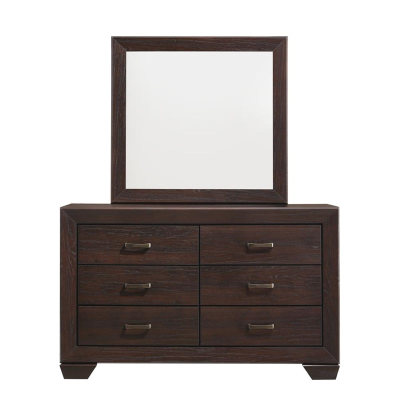 Pemberly Row 4-Piece California King Leatherette Bedroom Set in Cocoa