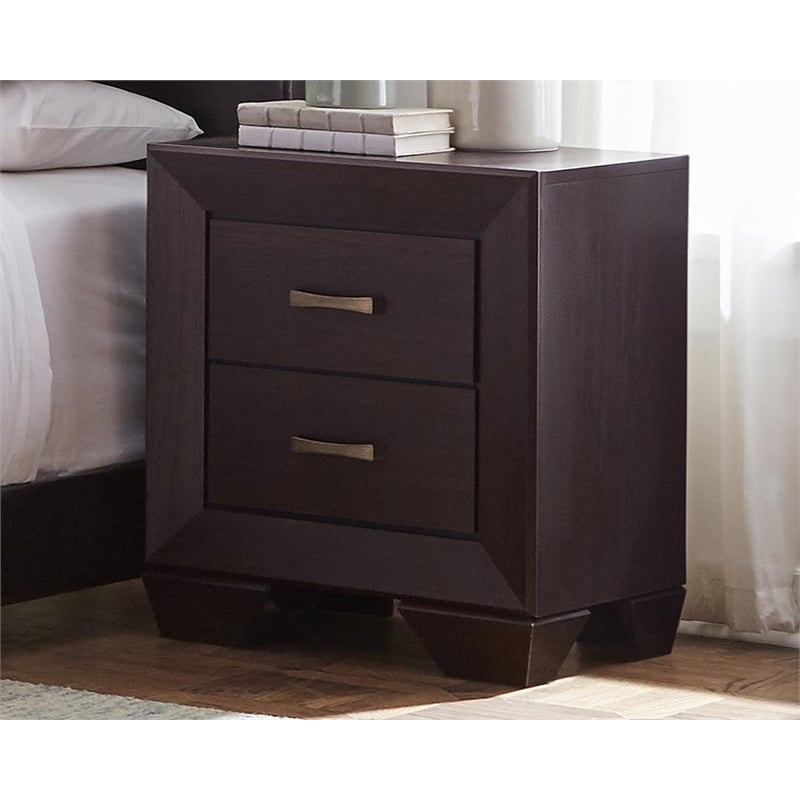 Pemberly Row 4-Piece Twin Leatherette Bedroom Set in Dark Cocoa