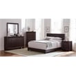 Pemberly Row 4-Piece Twin Leatherette Bedroom Set in Dark Cocoa