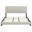 Pemberly Row Fabric Upholstered California King Panel Bed in Cream
