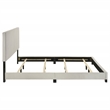 Pemberly Row Fabric Upholstered California King Panel Bed in Cream