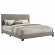 Pemberly Row Fabric Upholstered Eastern King Panel Bed in Taupe